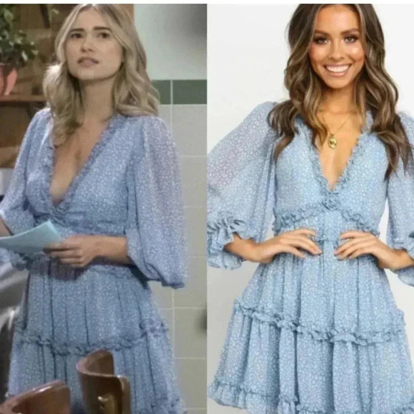 Saints + Secrets X Hello Molly Feel The Vibe Floral Ruffle Dress Size US Small - Picture 12 of 12